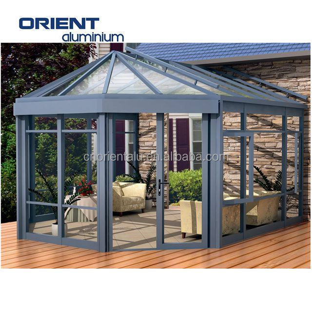 Aluminium Frame Patio Enclosure/ Garden Glass Roof Veranda