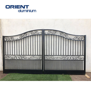 New Style Simple Design House Decorative Safety Aluminium Garden Swing Main Gate