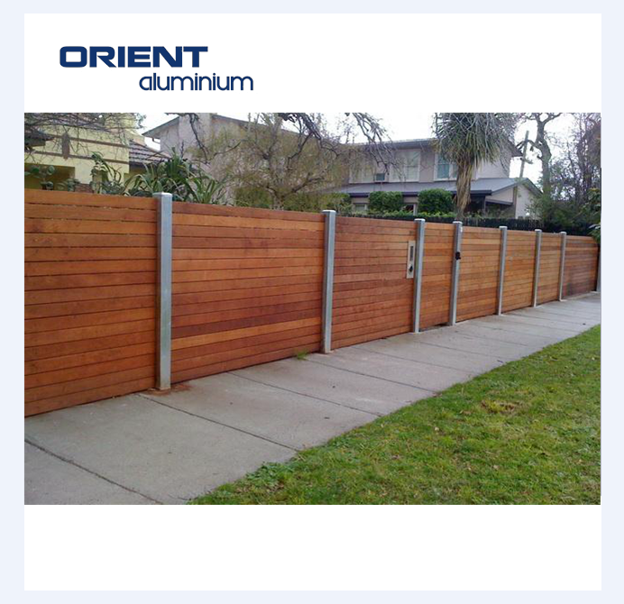 Outdoor Yard Wood Plastic Composite Fence Panel Board Garden Gate Door Privacy Wpc Fence Post Set Kit Price with Aluminum Frame