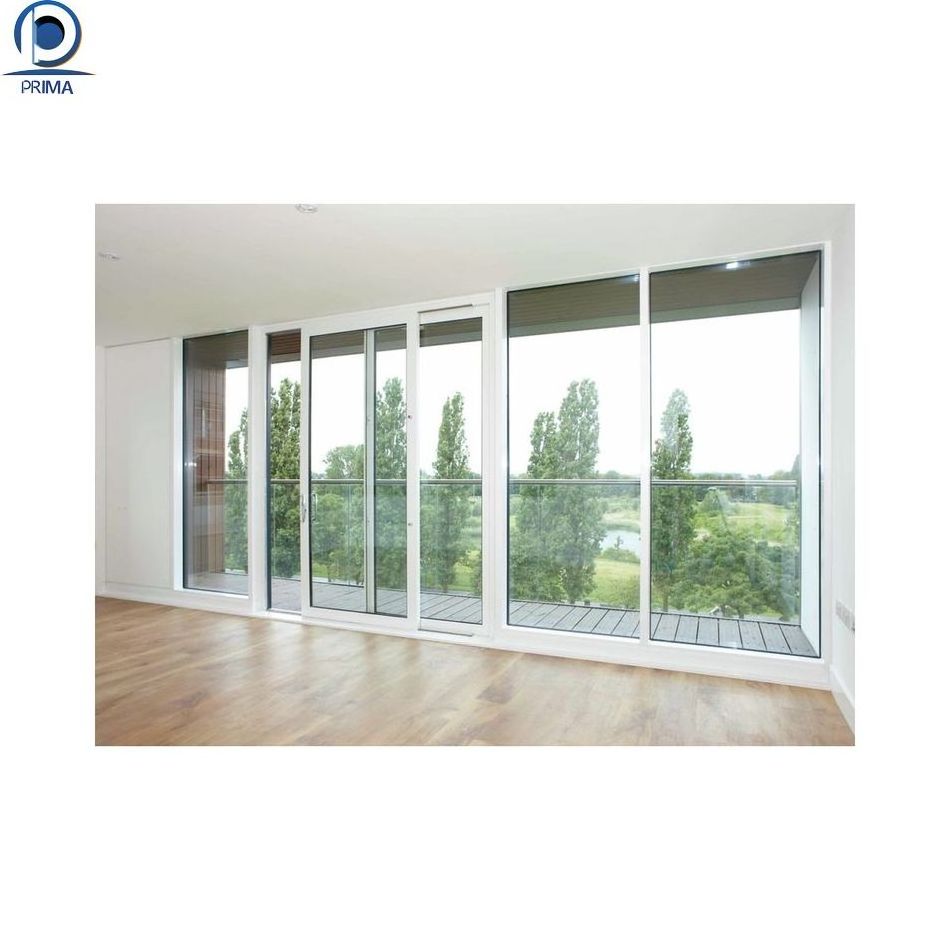 Simple Design High Quality Interior Office Small Basement Pvc Profile Window And Door Upvc Sliding Windows PRIMA