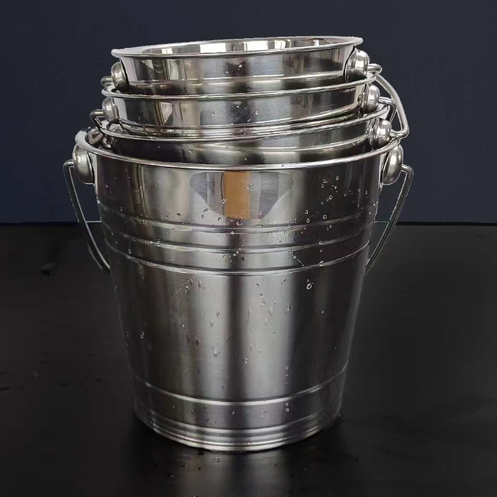 10L slicer color galvanized metal bucket galvanized metal pail with wooden handle