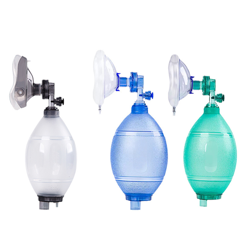 ORIENTMED High Quality Wholesale PVC silicone first aids bag mask resuscitator for ambu hospital and public place