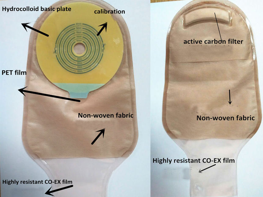 ORIENTMED Wholesale One-Piece Colostomy Bag Ostomy Disposal Colostomy Bag