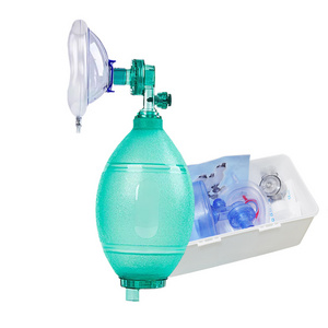 ORIENTMED High Quality plastic PVC silicone first aids reusable manual resuscitator for ambu hospital and public place