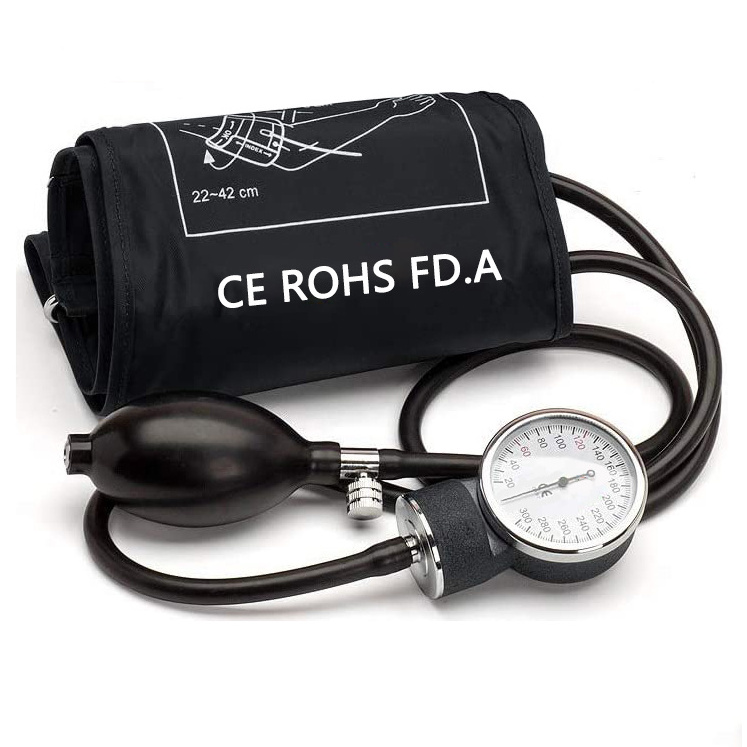 Manual Blood Pressure Monitor plam Aneroid Sphygmomanometer and Stethoscope