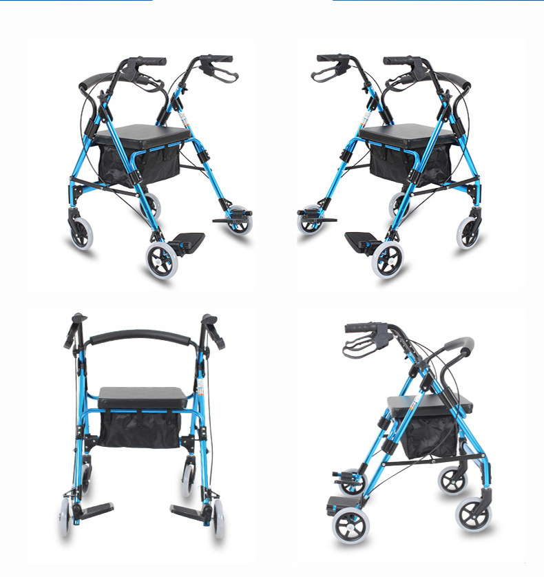 standing upright children drive 3 wheel 2 in 1 folding rollator walker wheelchair with folding aluminum seat carbon accessories