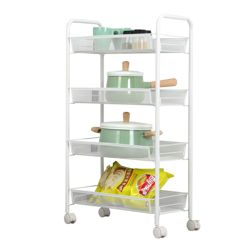 5-Tier Rolling Utility Storage Rack Cart on Wheels Trolley Craft cart Multi-Purpose Organizer Shelf Black