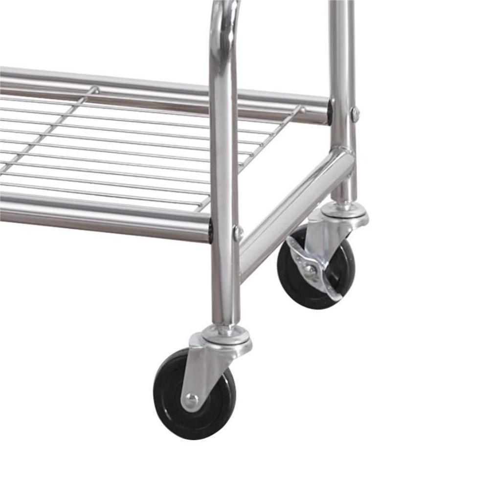 Versatile Stainless Steel Standing Hanger With Clothes Clothing Garment Rack