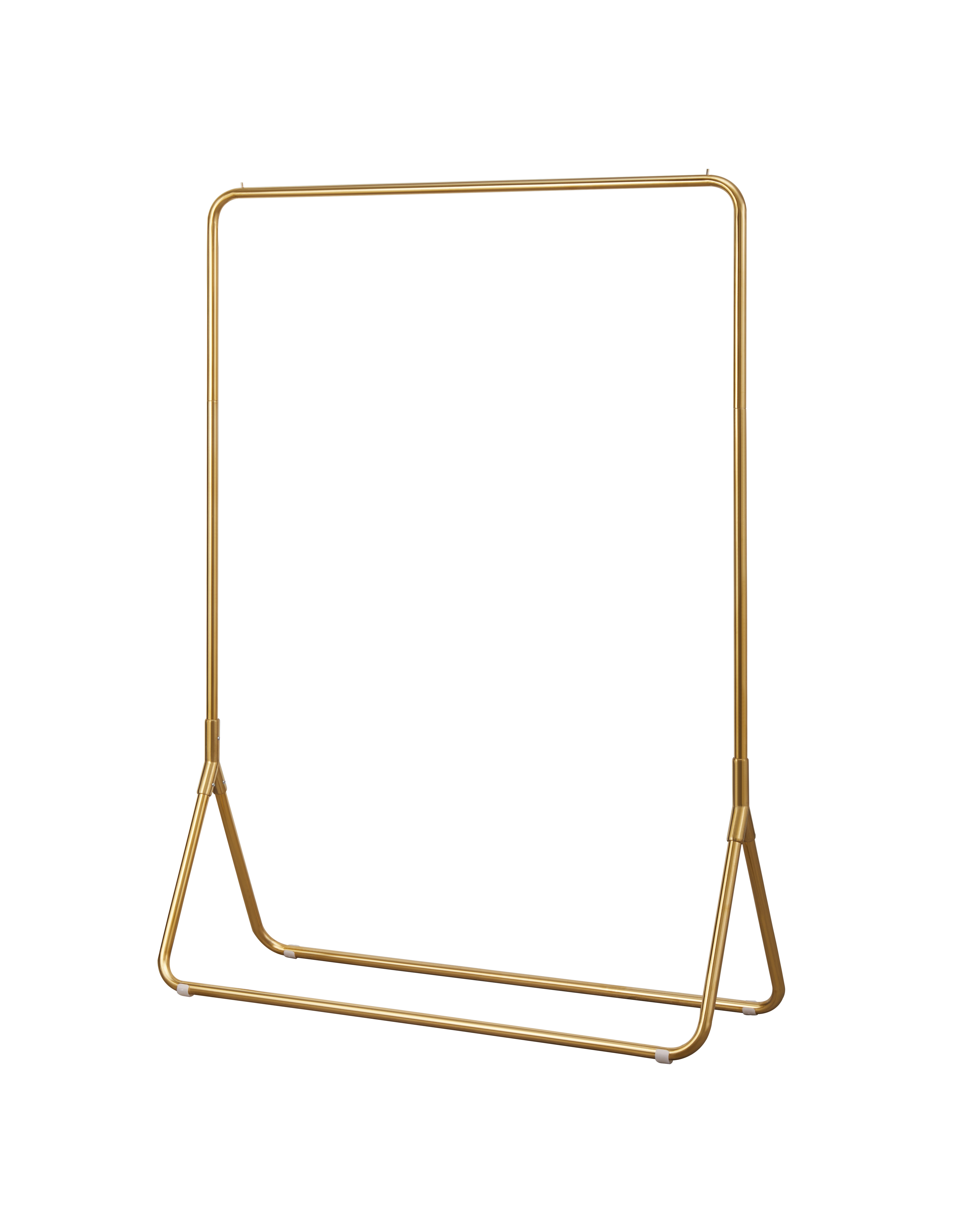 Portable Entryway Hall Bedroom Metal Gold  Clothes Drying Hanger simple floor standing  Hat and Coat rack