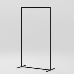 Modern minimalist style easy to assemble black metal frame clothes rack for clothes shop garment