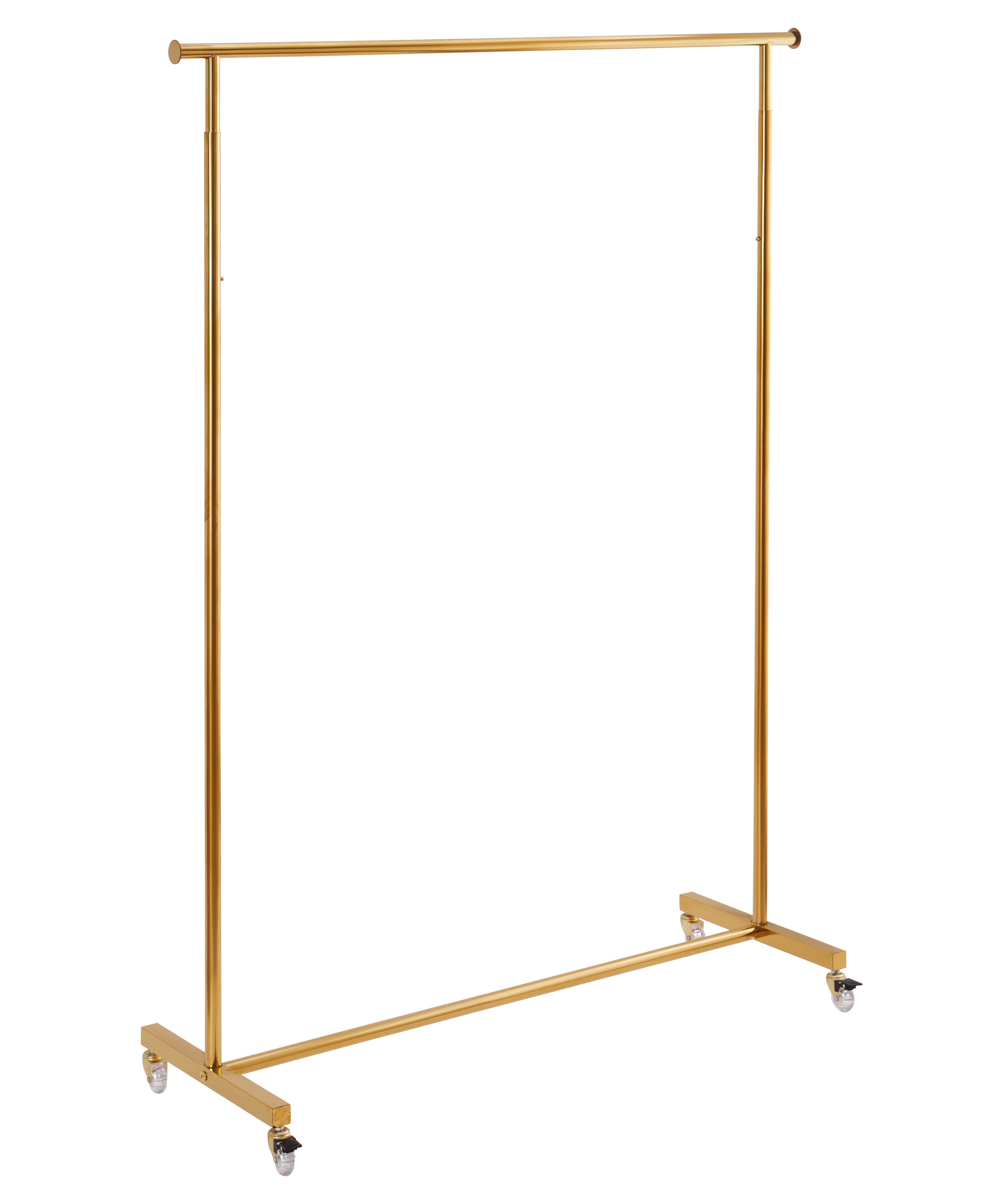 Modern minimalist style easy to assemble black metal frame clothes rack for clothes shop garment