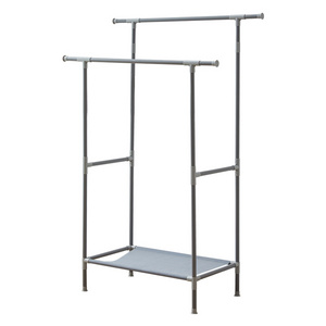 High quality living room furniture  Large Capacity metal Coat hat Hanging Rack with  Double row hanging rod