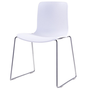 Modern Simple dining room pp seat and metal legs leisure Plastic Chair