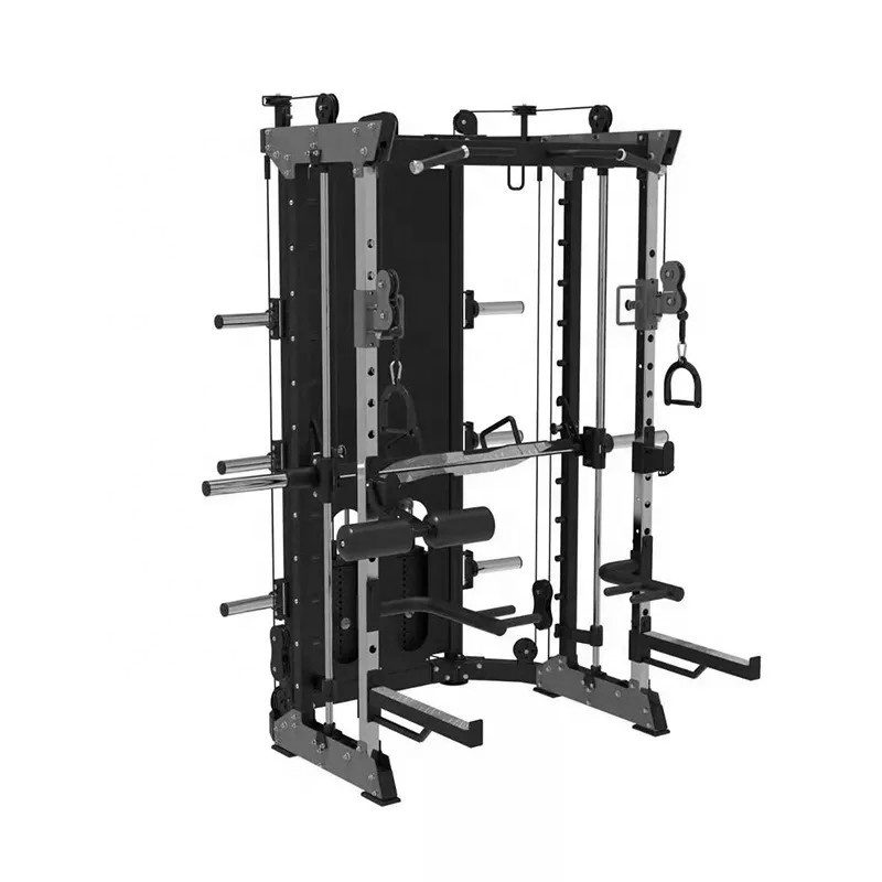 OBL Home Body Building Multifunctional Power Cage Squat Rack with Weight Lifting Training Gym Smith Machine