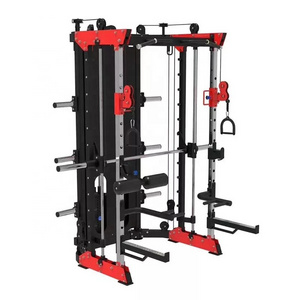 OBL Home Body Building Multifunctional Power Cage Squat Rack with Weight Lifting Training Gym Smith Machine