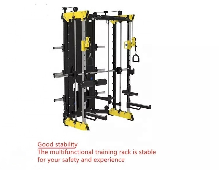 OBL Home Body Building Multifunctional Power Cage Squat Rack with Weight Lifting Training Gym Smith Machine