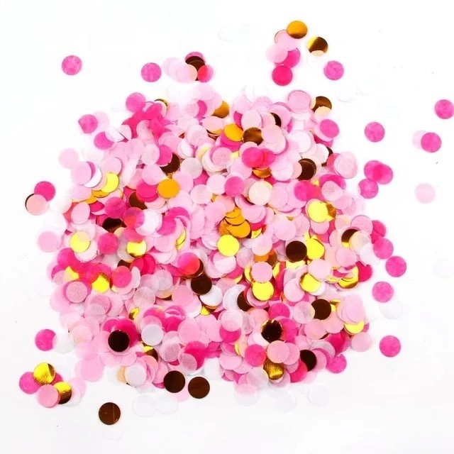 2.5cm 10g/bag Eco Friendly Colorful Confetti Tissue Paper Foil Paper Wedding ballon Confetti