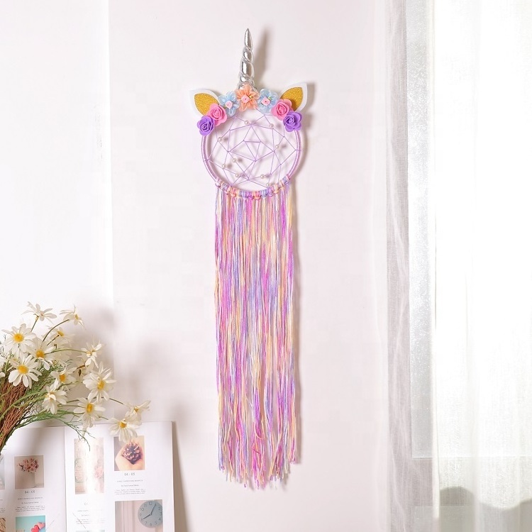 INS 2020 Hot Sale Rainbow Woven Wall Hanging Pastel Rainbow Baby Kids room Decor Weaving