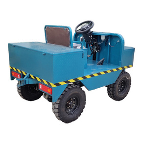 Four-Wheel Quiet Electric Flat Truck With Good Performance And Low Price Plant Warehouse Heavy High Power Tractor