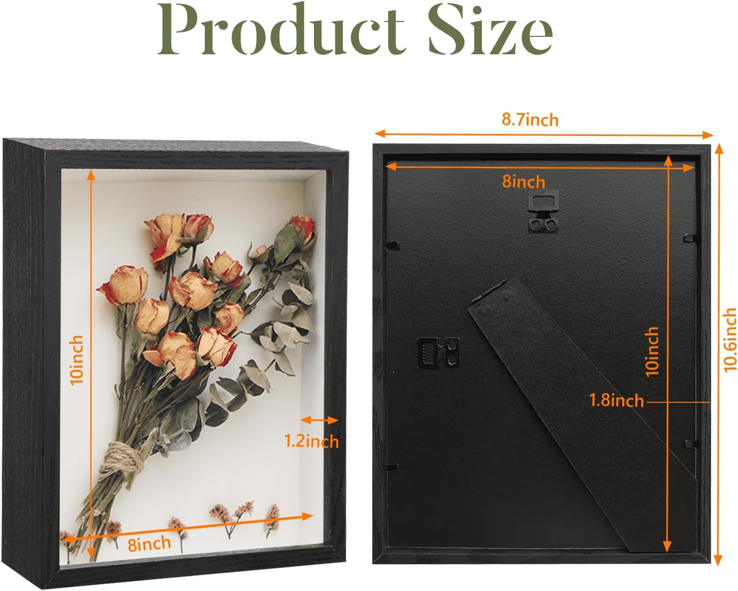 Factory Wholesale 4x6 5x7 8x10 8x8 10x10 A4 Rectangle Black Shadow Box Frame