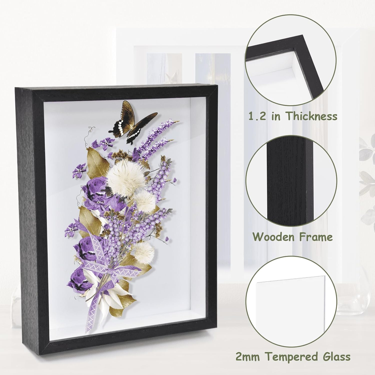 Factory Wholesale 4x6 5x7 8x10 8x8 10x10 A4 Rectangle Black Shadow Box Frame