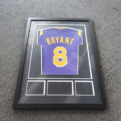 Customized Football Basketball Clothes Collection Wall-Mounted MDF High-End Jersey Display Frame