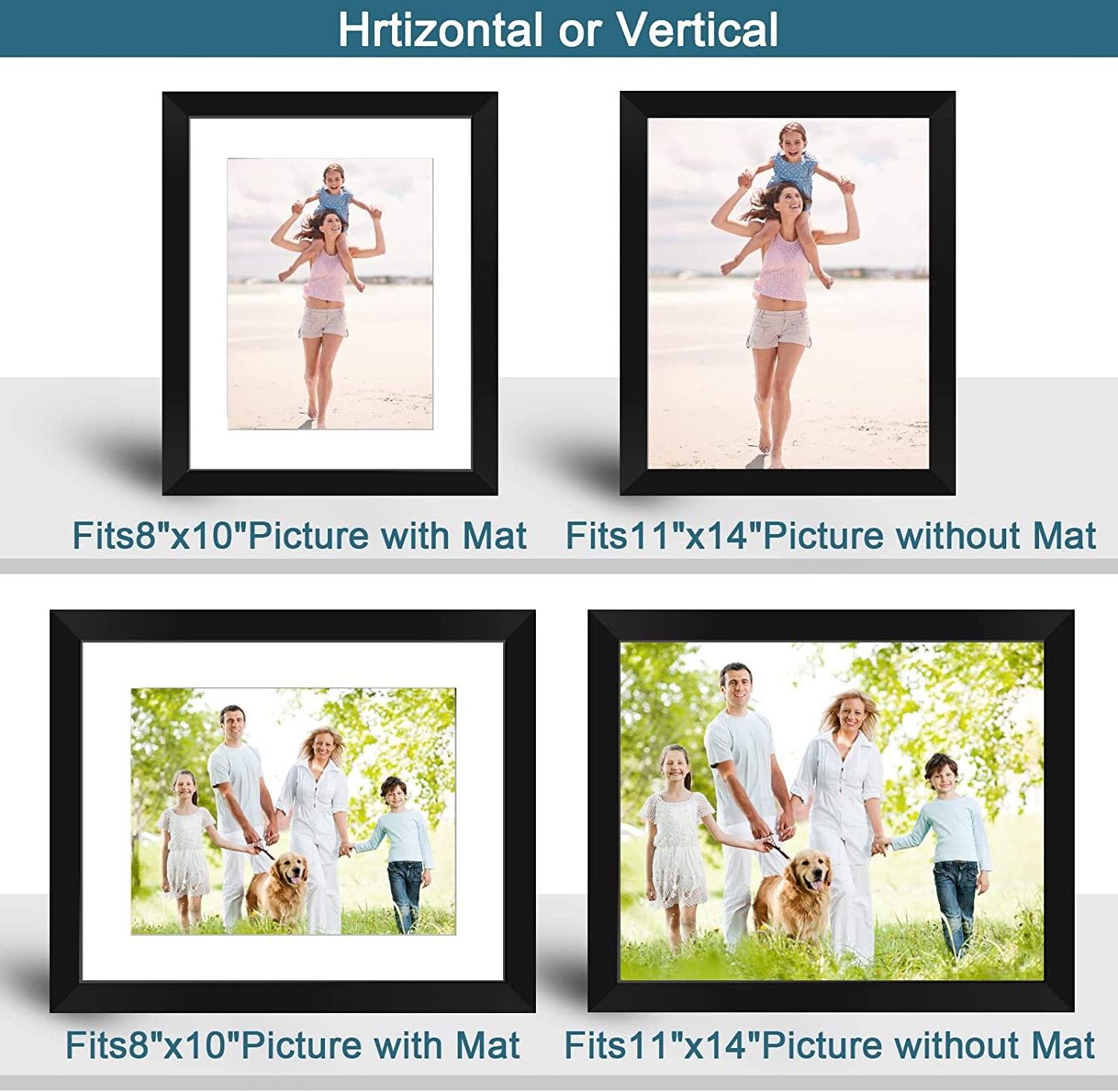 Factory wholesale customized family 4x6 5x7 8x10 wall wood photo frame picture frame