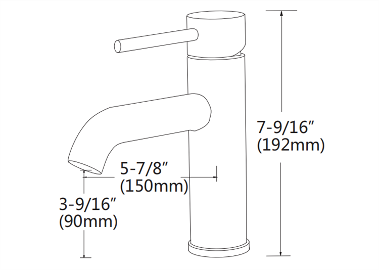 Ovs cUPC north wash hand mixer sink taps pull out waterfall water single hole brass basin bathroom faucet