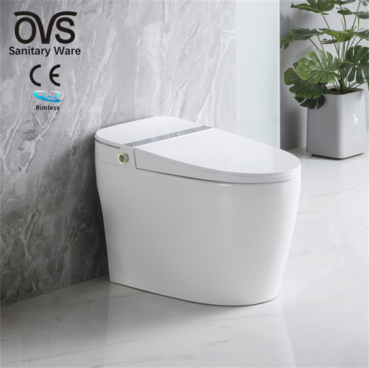 Ovs Ce Europe Unique Ceramic Toilet Commode Automatic Floor Mounted Smart Intelligent Wc Toilet