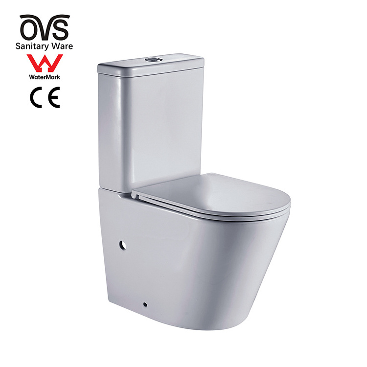 Ovs Watermark Australia Easy Clean White Color Closet Washdown Ceramic Wc Bathroom Toilets Two Piece Toilet