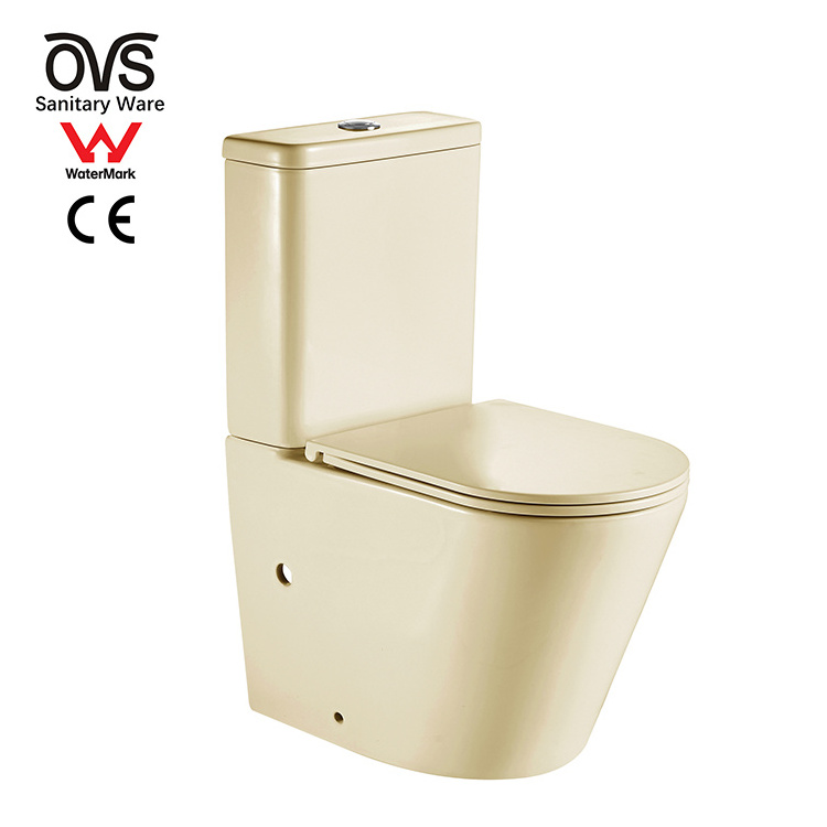 Ovs Watermark Australia Easy Clean White Color Closet Washdown Ceramic Wc Bathroom Toilets Two Piece Toilet