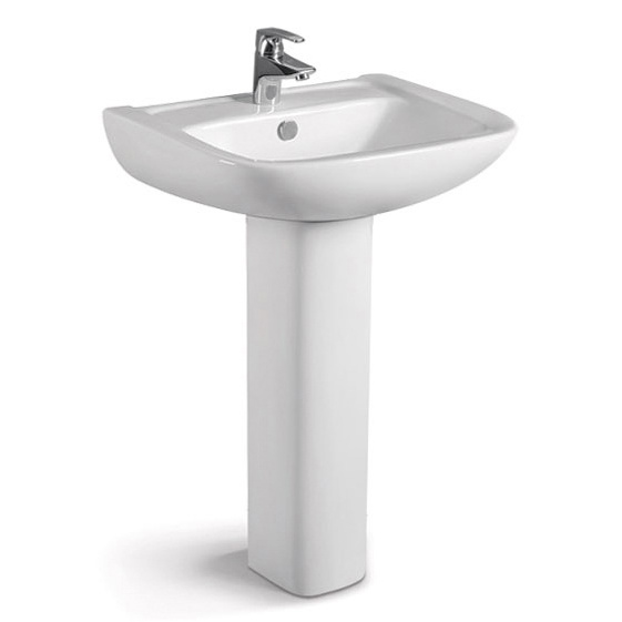 Half pedestal bathroom ceramic wall-hung wash basin