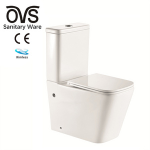 OVS CE Europe sanitaryware new design ceramic toilet modern quick release seat two pieces ceramic toilet