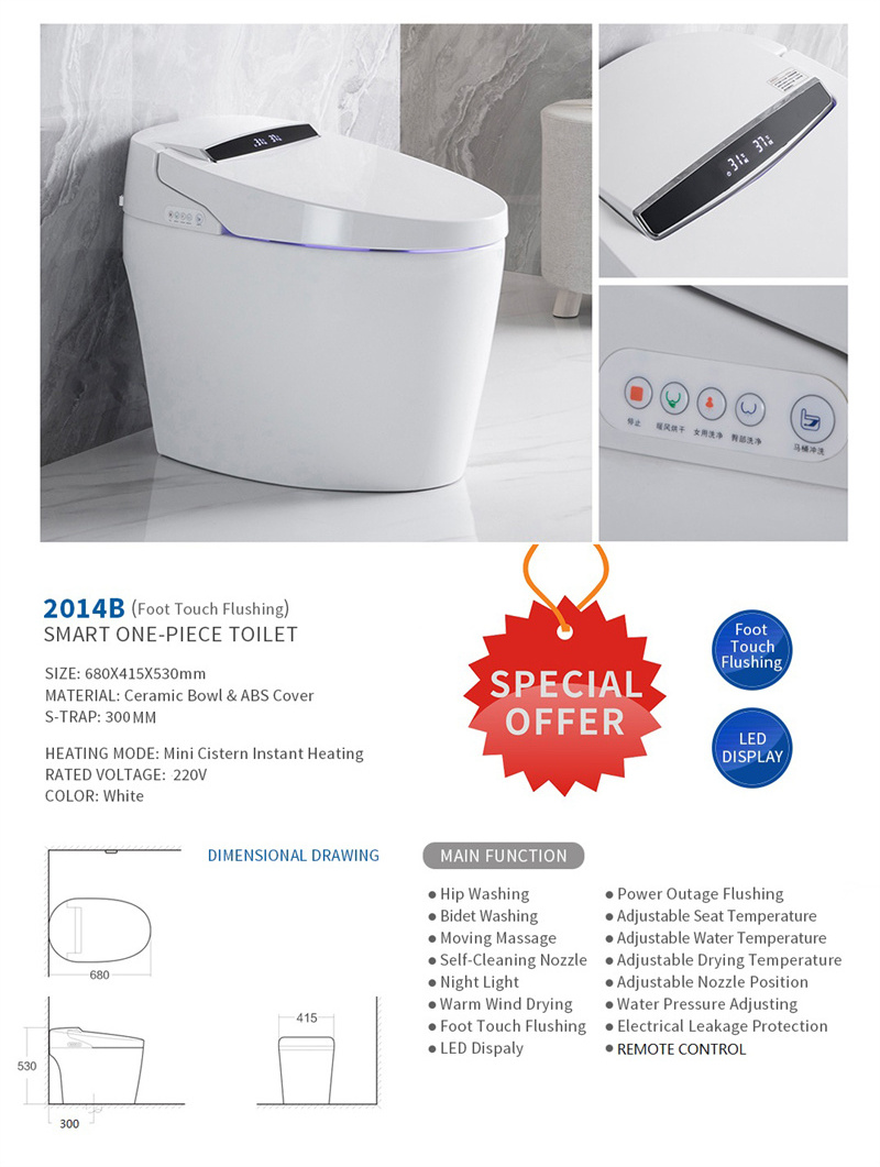 OVS modern automatic operation sanitary ware auto open flush intelligent wc commode bidet toilet bowl bathroom wc smart toilets