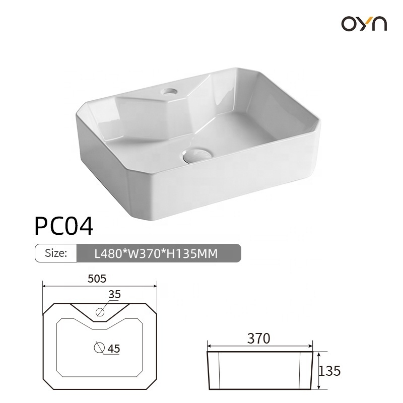 High Quality Handmade Ceramic Antique Thin Edge Ceramic Wash Basin