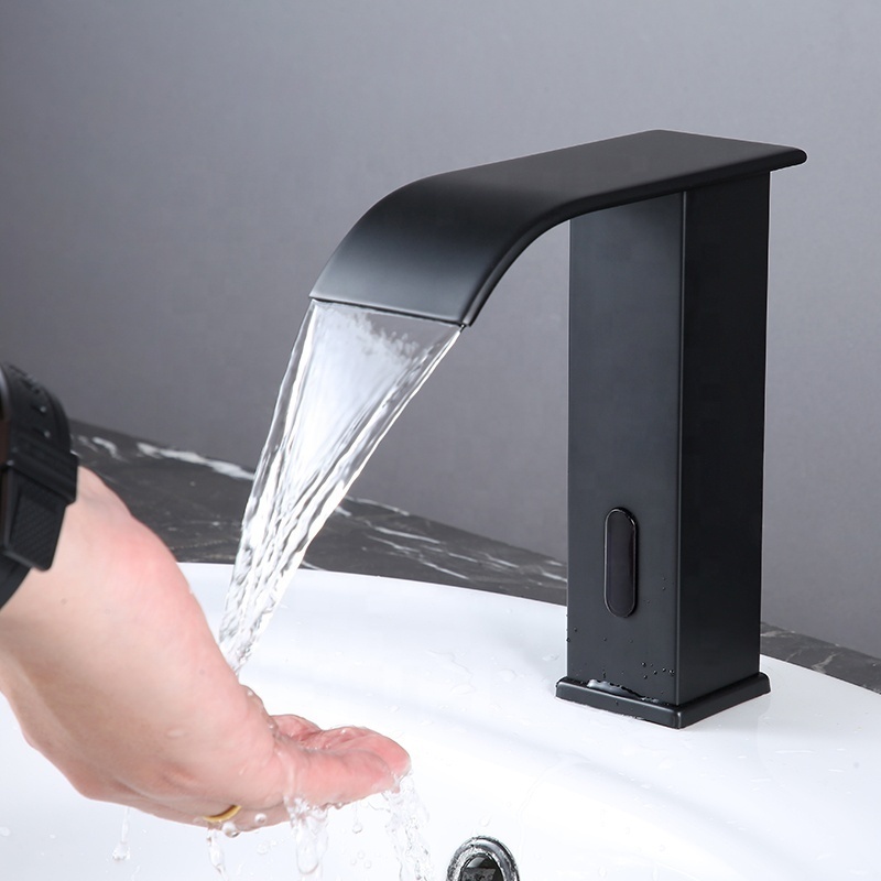 Touchless stainless steel  sensor faucet induction sink water taps hand free smart infrared automatic faucet black