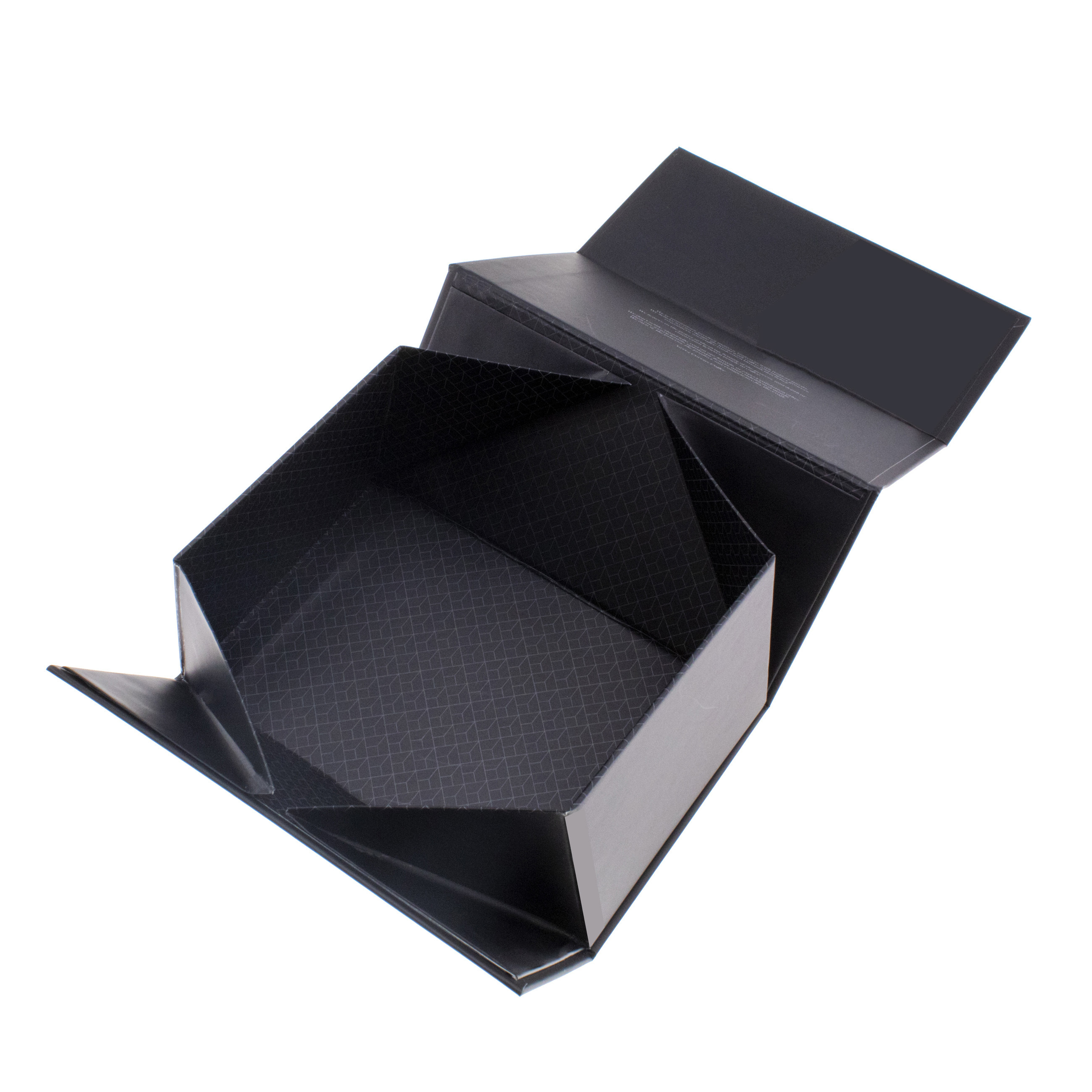 Custom Printed Cardboard Matte Black Boxes Plain Gift Jewelry Magnet Packaging Magnetic Flip Paper Folding Gift Box Rigid Boxes