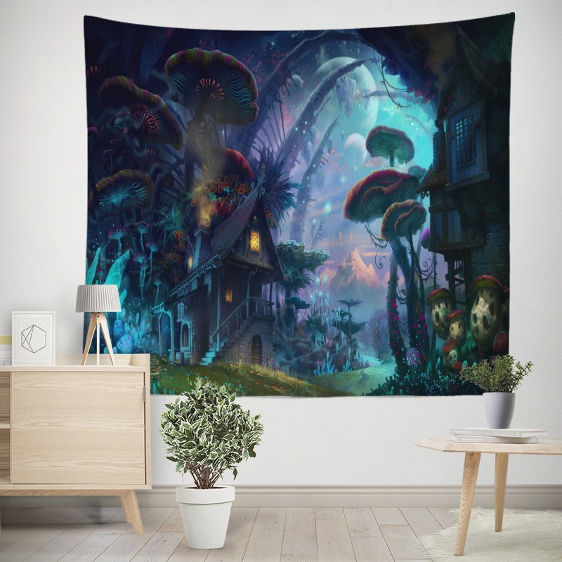 Wall Decor Living Room Bedroom Hanging Tapestry Custom Printing Cotton Polyester Decorate Tapestry