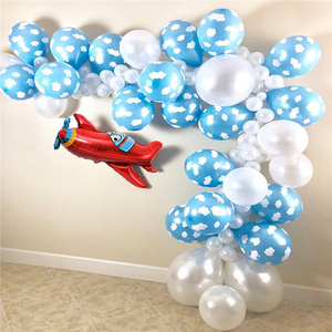 Plane Birthday Decorations Vintage Airplane Cloud Foil Balloons Birthday decoration Airplane Party Supplies