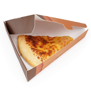 Custom Color Corrugated Pizza Slice Box Mailer Carton Package Food Grade Food Storage Package Triangle Pizza Paper Box