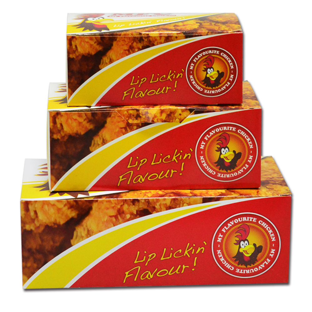 White Biodegradable Craft Fries Box Packaging Custom Print Packing Cardboard Paper Box Chicken Wings Packaging