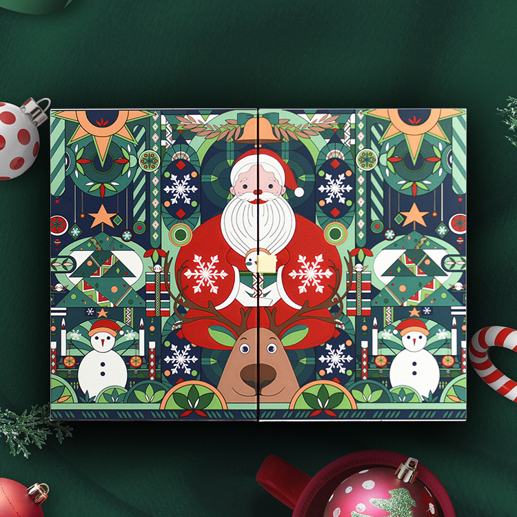 Christmas Cracker Packaging Boxes Advent Calendar Box Custom Price Christmas Advent Calendar 24 Day Box Empty