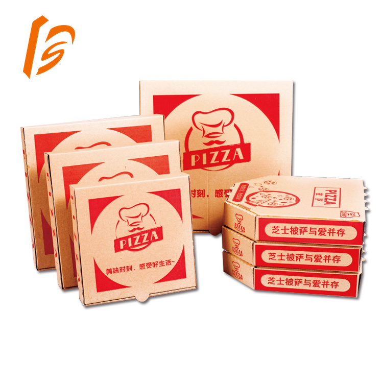 White 9 12 16 Inch Biodegradable Pizza Carton Packaging Food Grade Rectangle Custom Printed Pizza Box