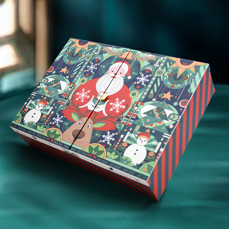 Christmas Cracker Packaging Boxes Advent Calendar Box Custom Price Christmas Advent Calendar 24 Day Box Empty