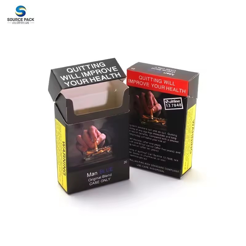 Paperboard Cigarette Packaging Box Case Custom Printed Disposable Cardboard Paper Cigarette Box