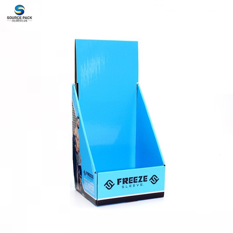 Retail Store Advertising Pop Corrugated Cardboard Display Unit Box Carton Small Counter Table Top Display Stand