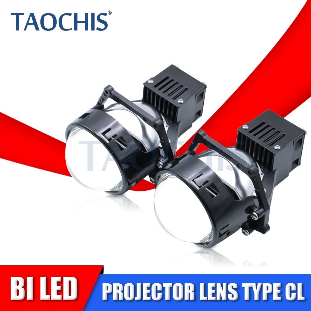 TAOCHIS Car Auto headlamp 3.0 inch bi led projector lens headlight 6000K 50W 71W universal car head light retrofit headlights