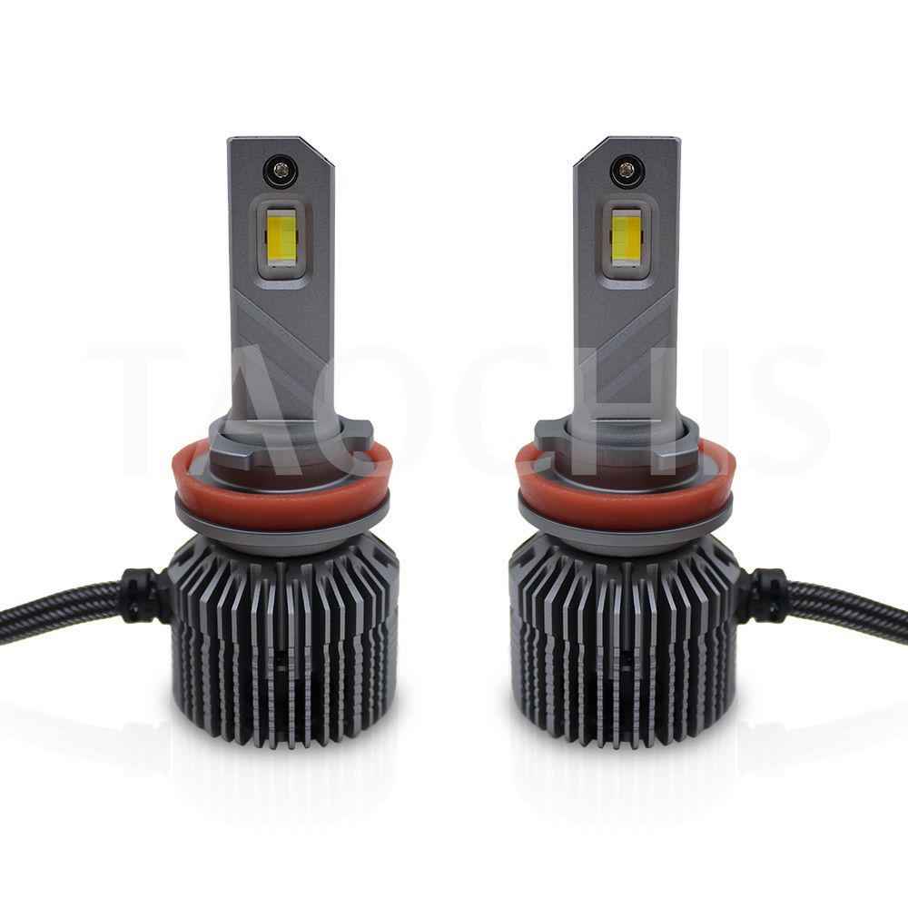 TAOCHIS Car Auto Head Light 12V 28W Led Chips H11 bulb Lamps 2600 Lumen Three Color Temperature  led h11 Light Bulbs