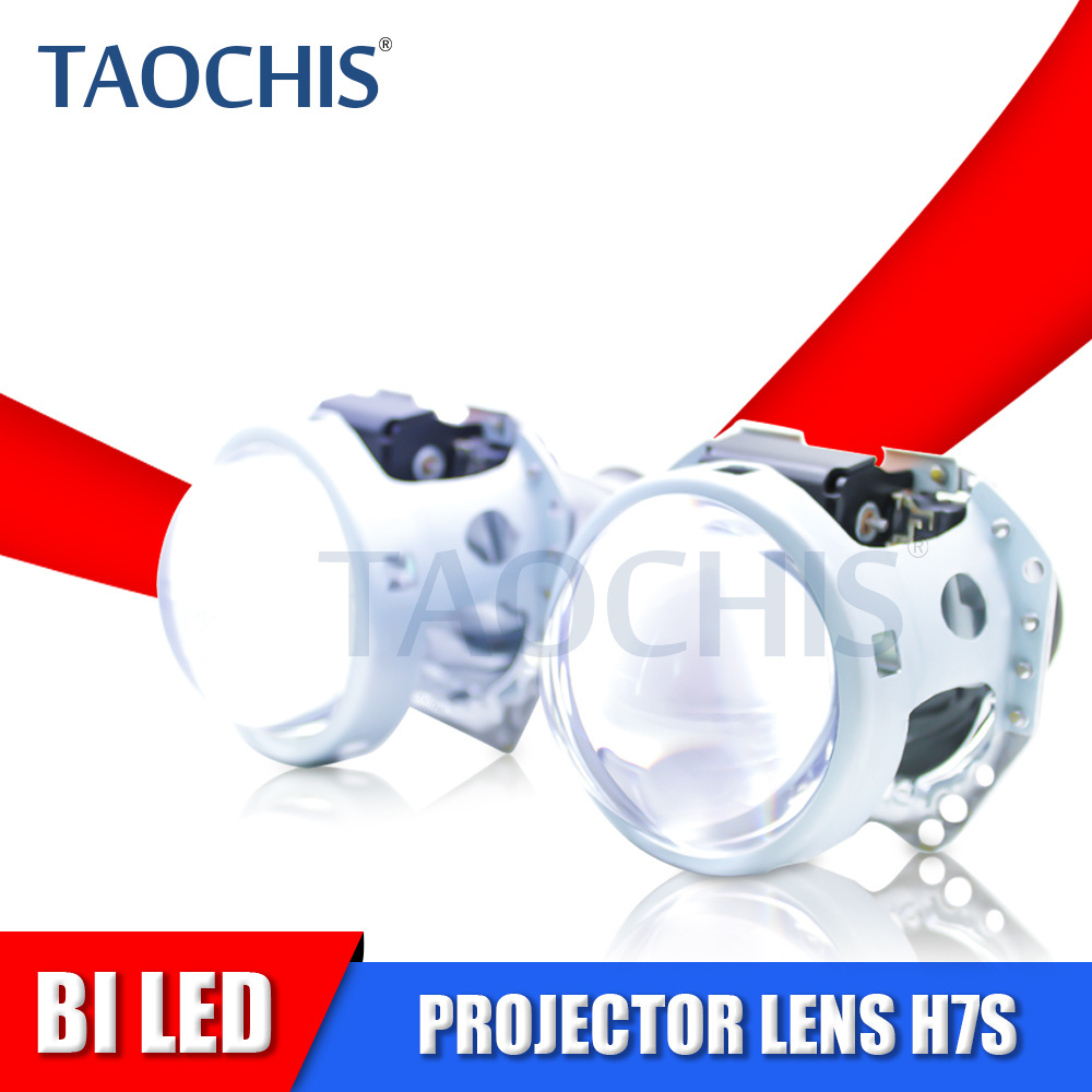 TAOCHIS 3.0 Inch Bi Xenon HELLA 3R G5 H7 Halogen Projector Lens Auto Car HID headlights Led Replacement blue glass