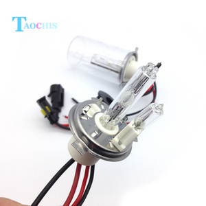 TAOCHIS 12V 75W H4-2 Hi/Lo Xenon HID Bulbs Halogen Lamp Headlights 4300k 5000k 6000k 8000k Car HID fog Lights replacement